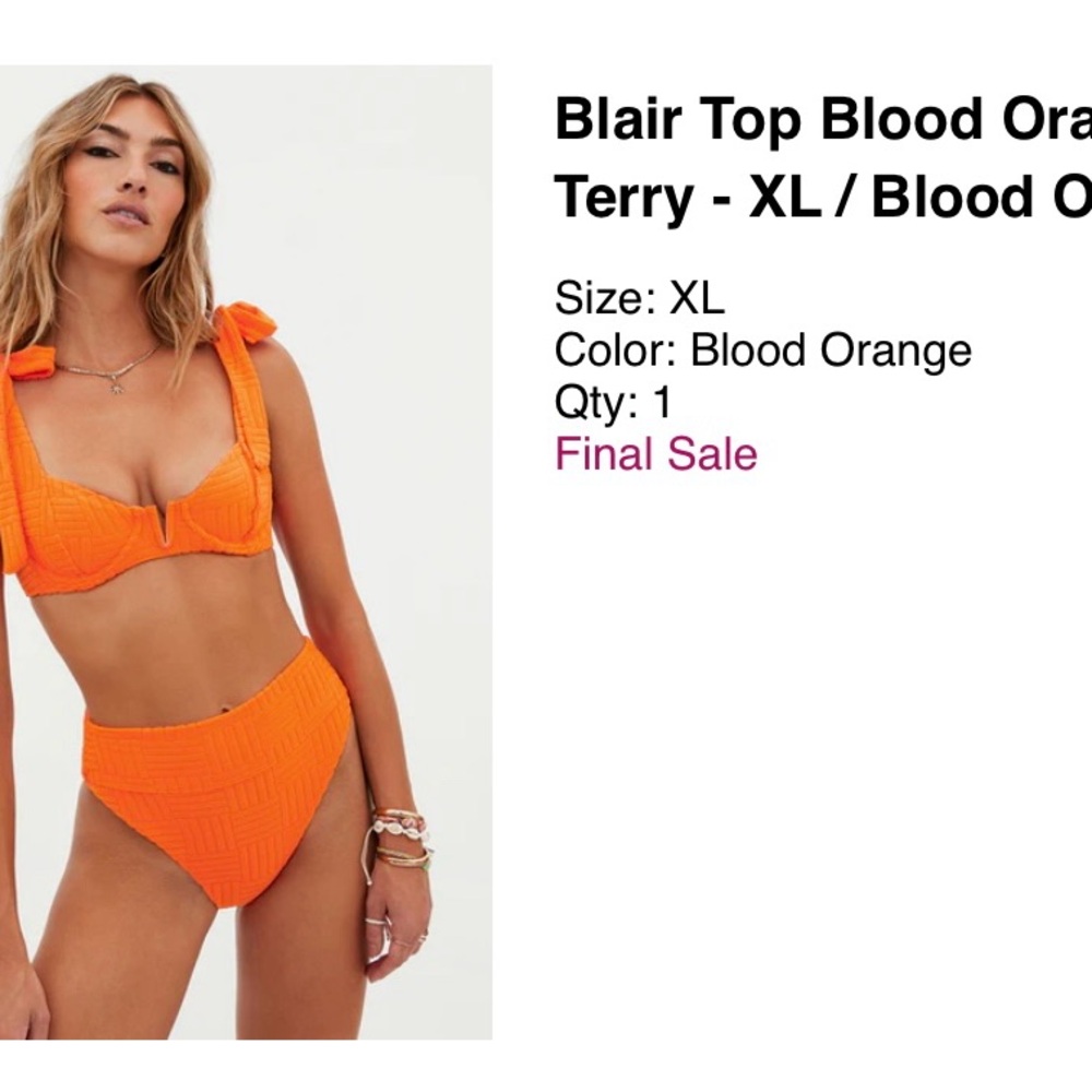 Beach Riot Blood Orange Bikini Set